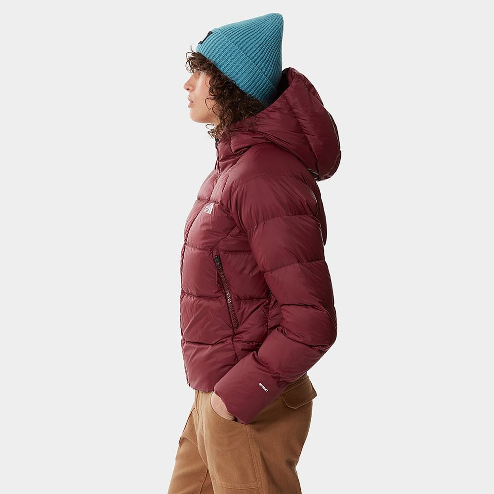 Páperová Bunda The North Face Hyalite Down S Kapucňou Damske Červené | MPH-592618