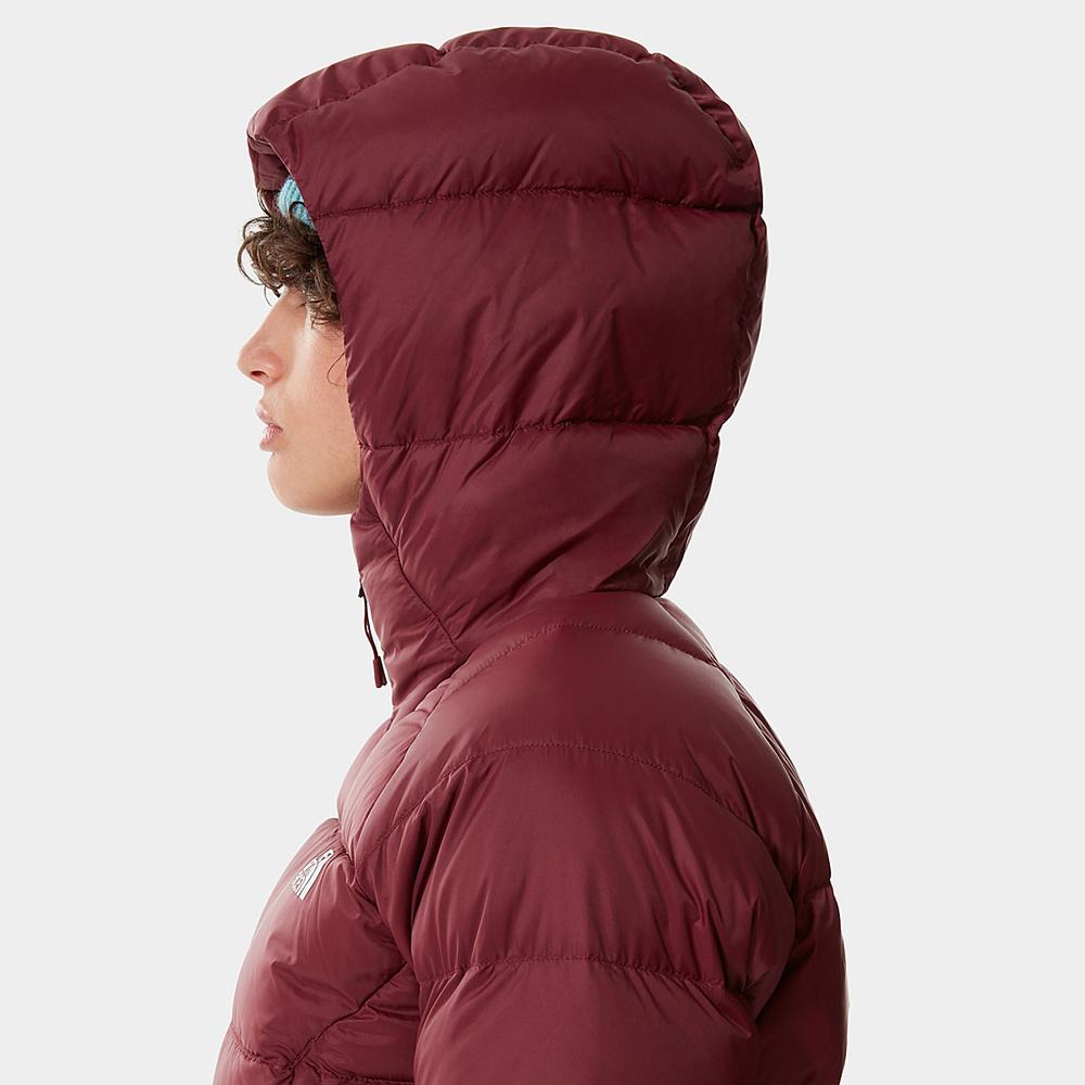 Páperová Bunda The North Face Hyalite Down S Kapucňou Damske Červené | MPH-592618