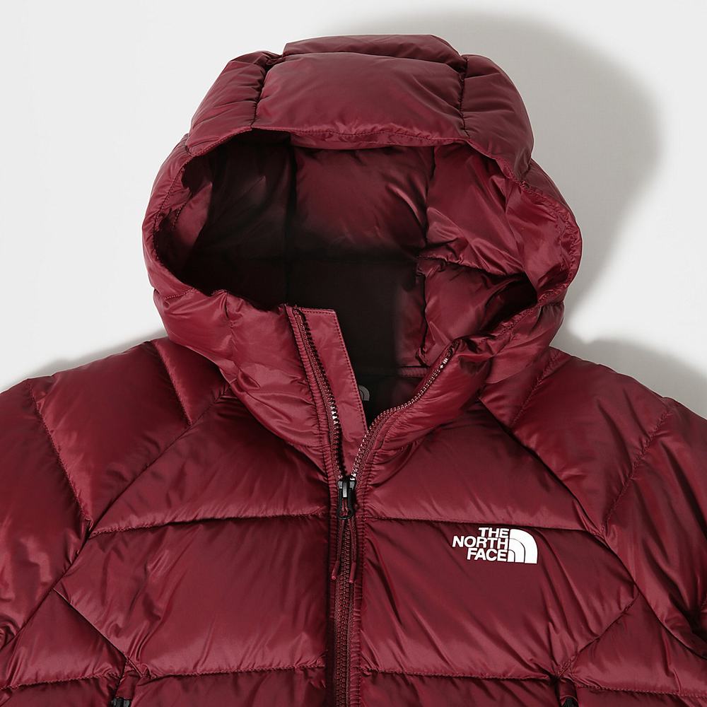 Páperová Bunda The North Face Hyalite Down S Kapucňou Damske Červené | MPH-592618