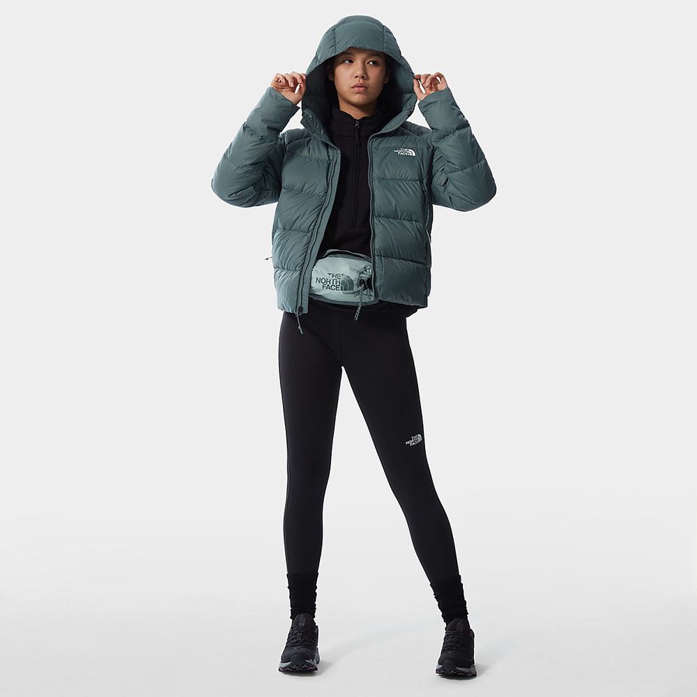 Páperová Bunda The North Face Hyalite Down S Kapucňou Damske Zelene | RSZ-947063