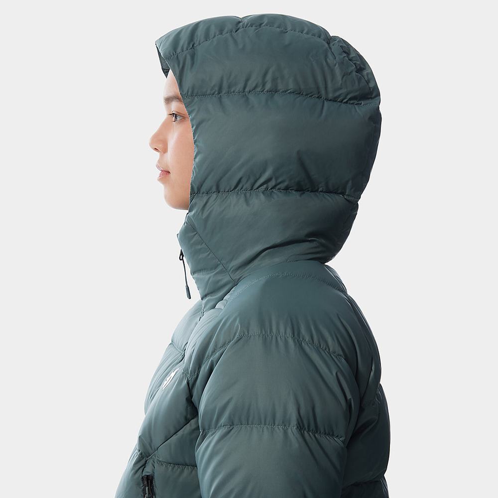 Páperová Bunda The North Face Hyalite Down S Kapucňou Damske Zelene | RSZ-947063