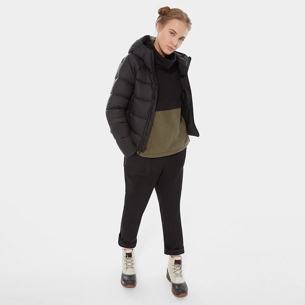 Páperová Bunda The North Face Hyalite Down S Kapucňou Damske Čierne | ZBT-548390