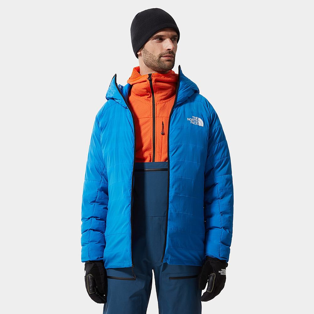 Páperová Bunda The North Face L3 50/50 S Kapucňou Panske Modre | OVY-056378