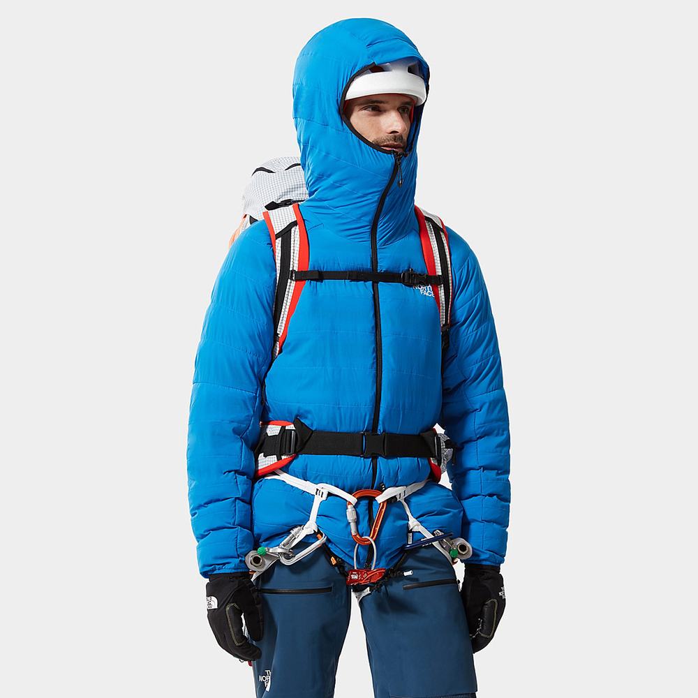 Páperová Bunda The North Face L3 50/50 S Kapucňou Panske Modre | OVY-056378