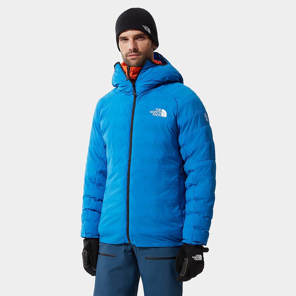 Páperová Bunda The North Face L3 50/50 S Kapucňou Panske Modre | OVY-056378
