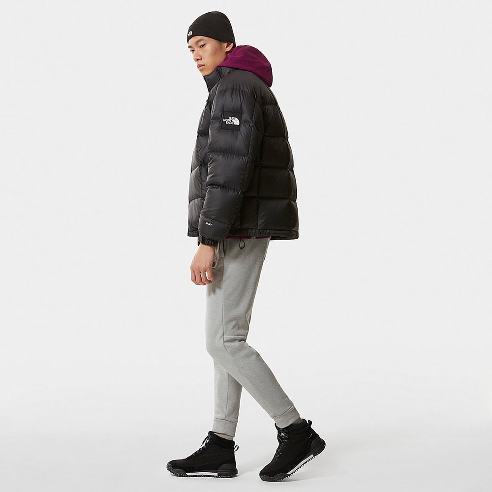 Páperová Bunda The North Face Lhotse Panske Čierne Biele | XMR-497513