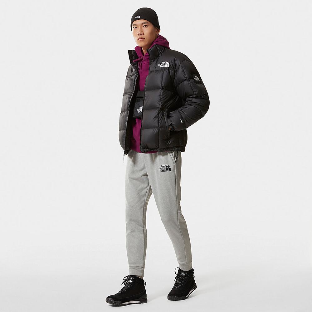 Páperová Bunda The North Face Lhotse Panske Čierne Biele | XMR-497513