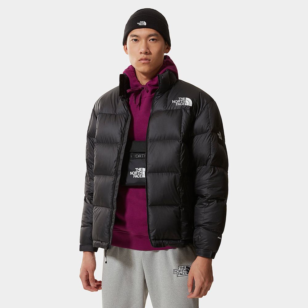 Páperová Bunda The North Face Lhotse Panske Čierne Biele | XMR-497513