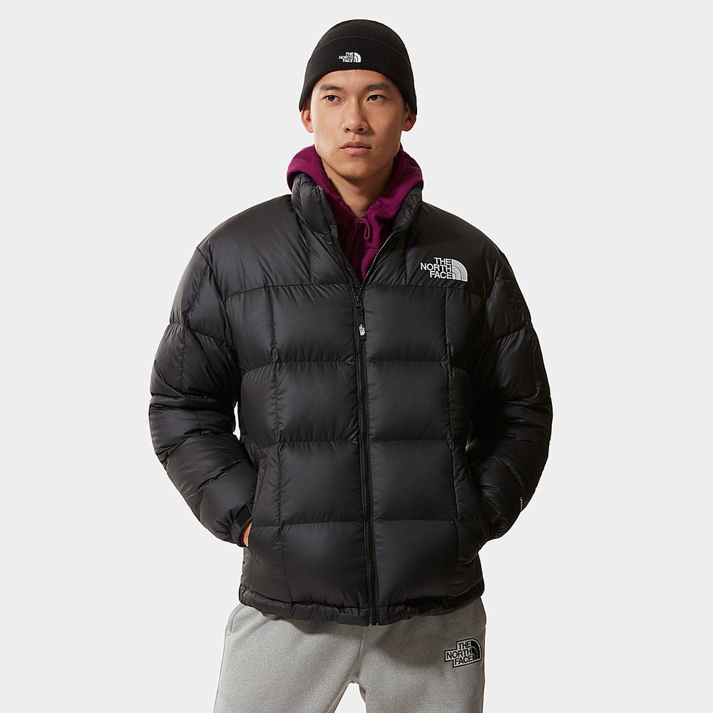 Páperová Bunda The North Face Lhotse Panske Čierne Biele | XMR-497513