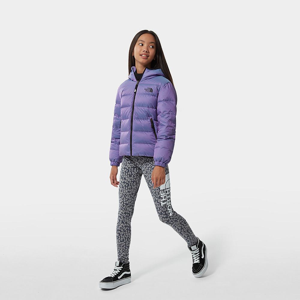 Páperová Bunda The North Face Reversible Printed Hyalite Dievcenske Nachový | IKY-492805