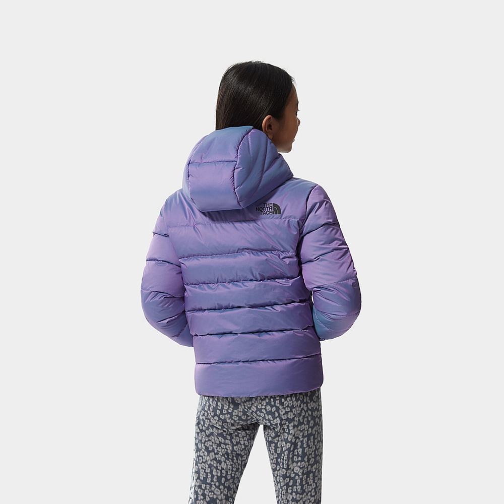 Páperová Bunda The North Face Reversible Printed Hyalite Dievcenske Nachový | IKY-492805