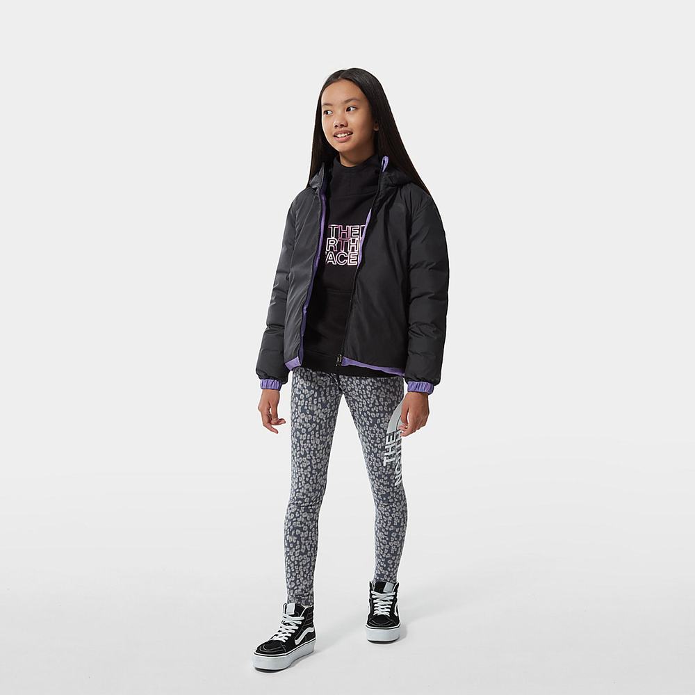 Páperová Bunda The North Face Reversible Printed Hyalite Dievcenske Nachový | IKY-492805