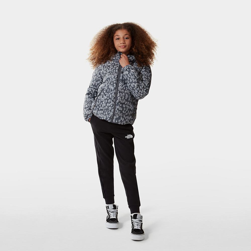 Páperová Bunda The North Face Reversible Printed Hyalite Dievcenske Siva Leopardie | KUM-765283