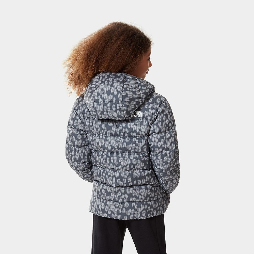 Páperová Bunda The North Face Reversible Printed Hyalite Dievcenske Siva Leopardie | KUM-765283