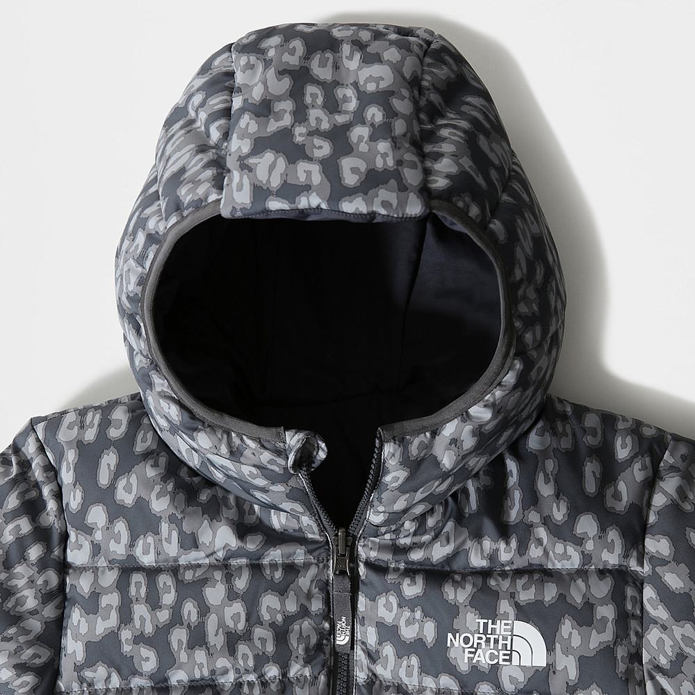 Páperová Bunda The North Face Reversible Printed Hyalite Dievcenske Siva Leopardie | KUM-765283