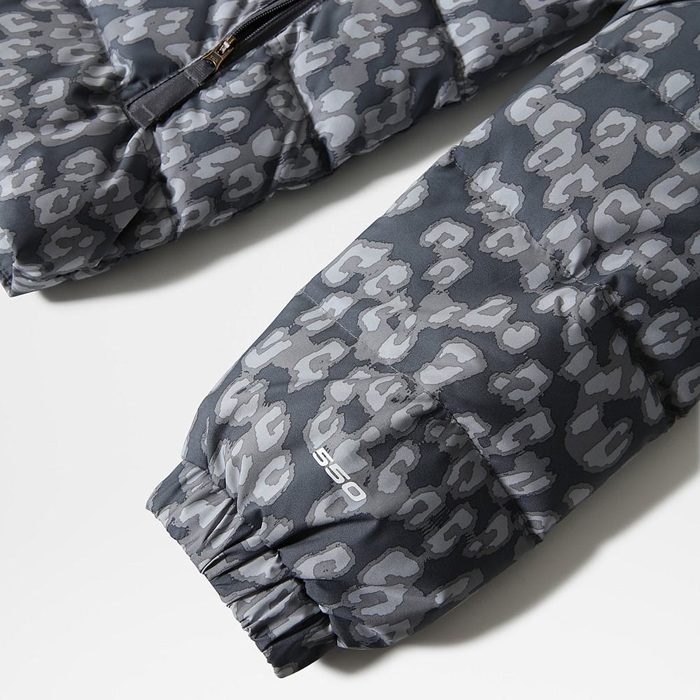 Páperová Bunda The North Face Reversible Printed Hyalite Dievcenske Siva Leopardie | KUM-765283