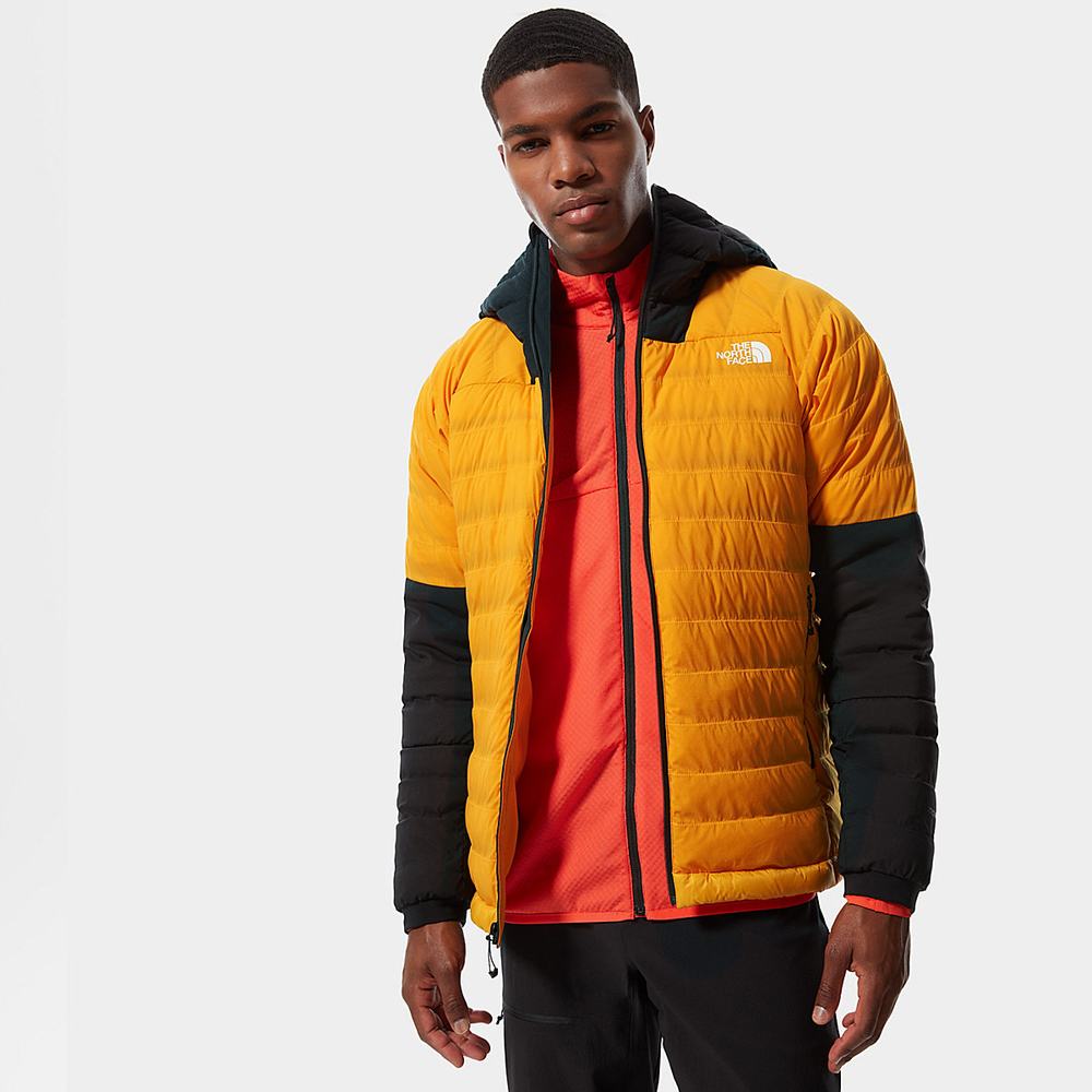 Páperová Bunda The North Face Summit Series™ L3 50/50 S Kapucňou Panske Zlate Čierne | QWN-834019