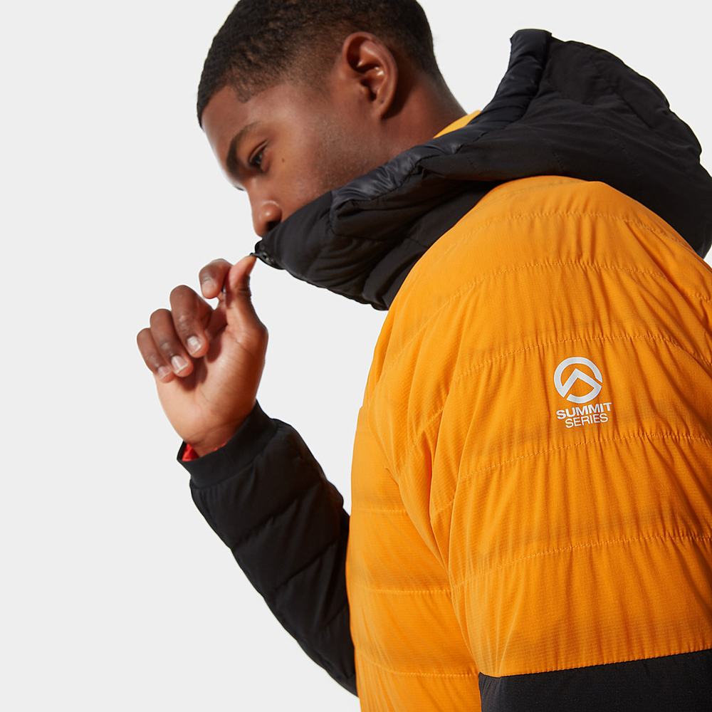Páperová Bunda The North Face Summit Series™ L3 50/50 S Kapucňou Panske Zlate Čierne | QWN-834019