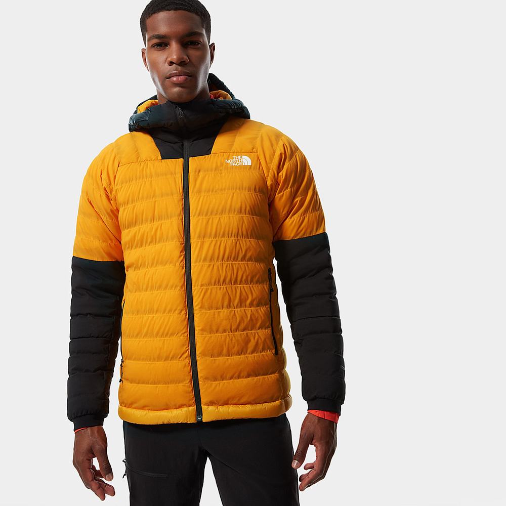 Páperová Bunda The North Face Summit Series™ L3 50/50 S Kapucňou Panske Zlate Čierne | QWN-834019