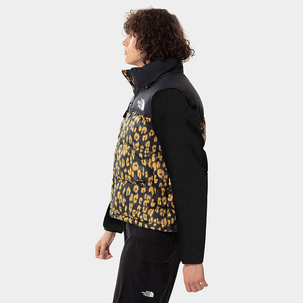 Páperové Vesty The North Face Printed 1996 Retro Nuptse Damske Žlté Leopardie | COE-513804