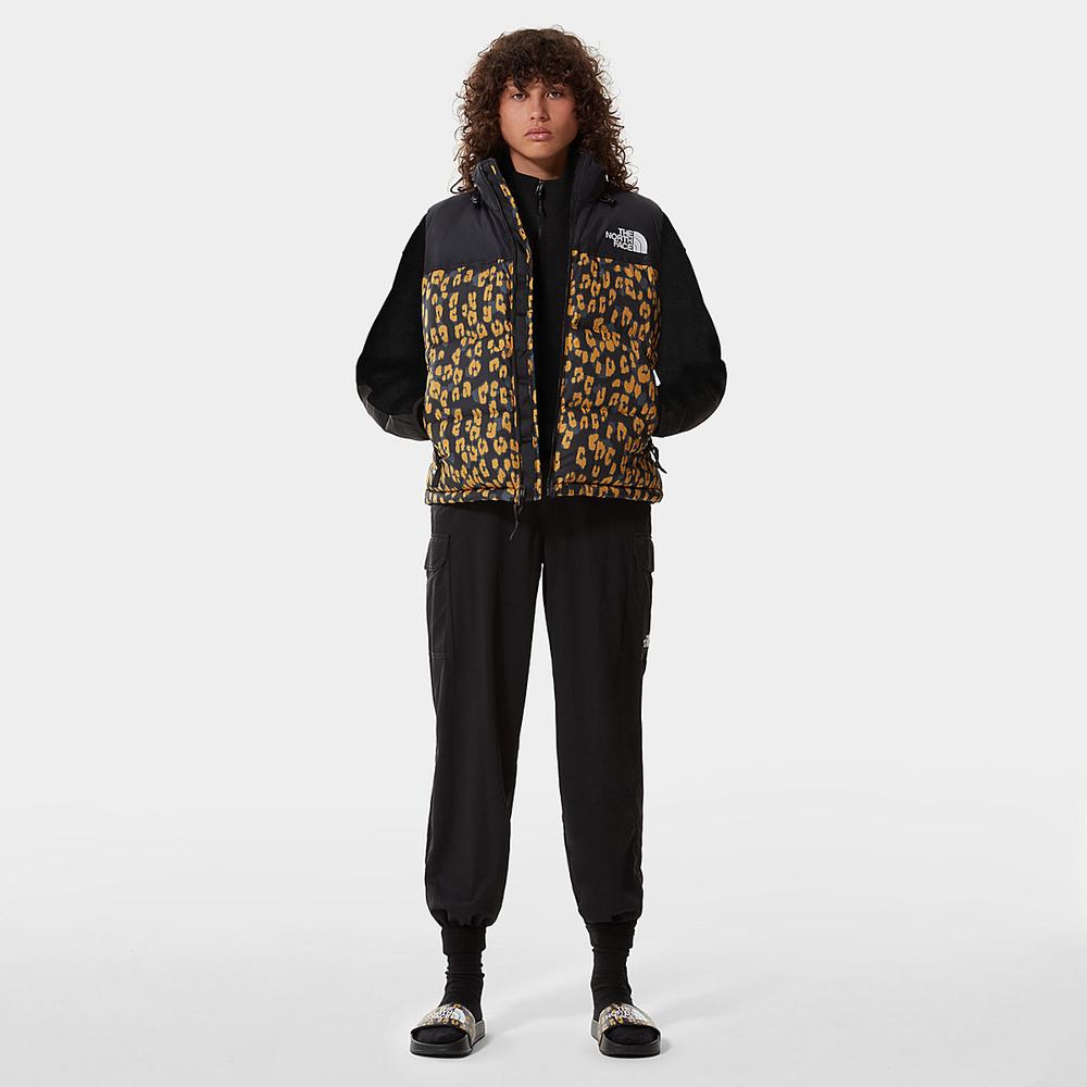 Páperové Vesty The North Face Printed 1996 Retro Nuptse Damske Žlté Leopardie | COE-513804