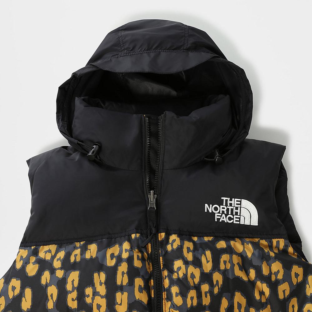 Páperové Vesty The North Face Printed 1996 Retro Nuptse Damske Žlté Leopardie | COE-513804
