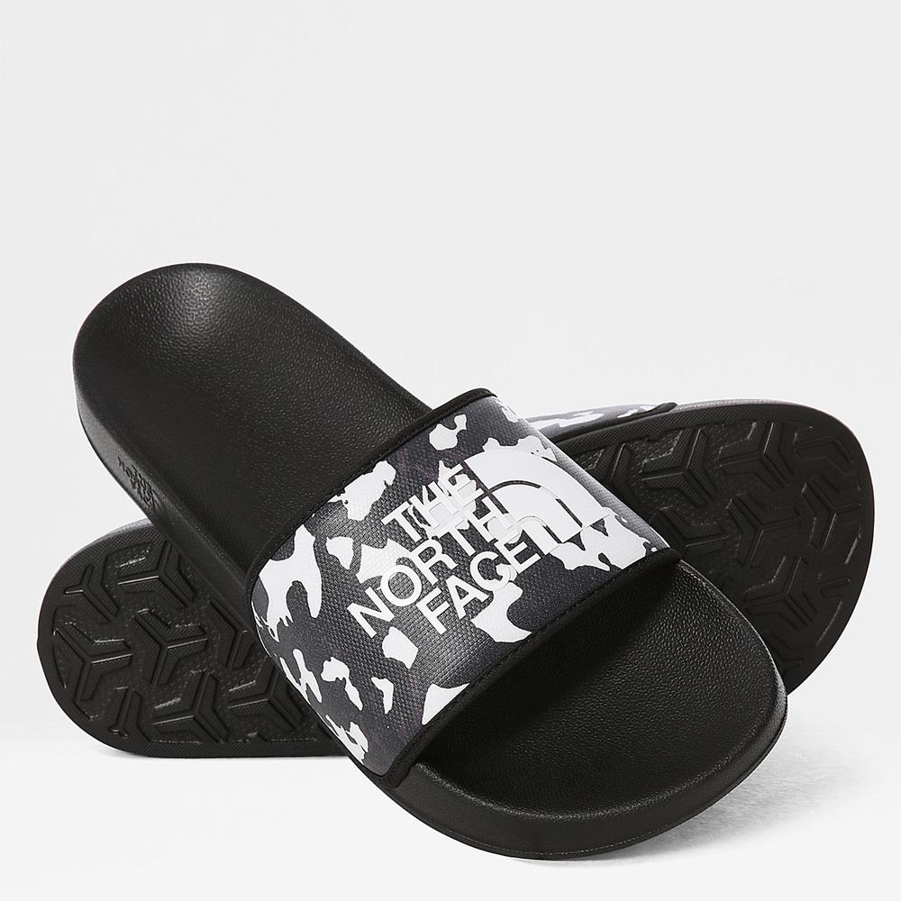 Slapky The North Face BASE CAMP SLIDES III Panske Čierne Biele | CSX-392857