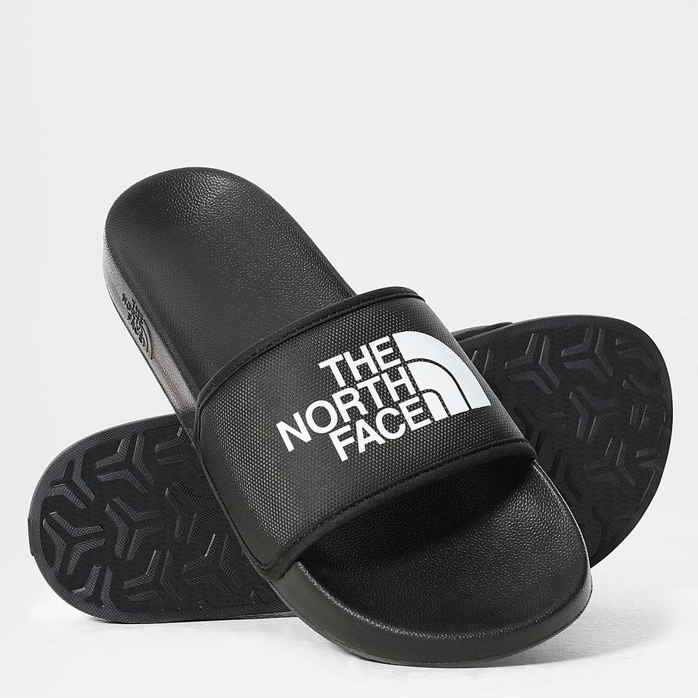 Slapky The North Face BASE CAMP SLIDES III Panske Čierne Biele | ZJO-514793