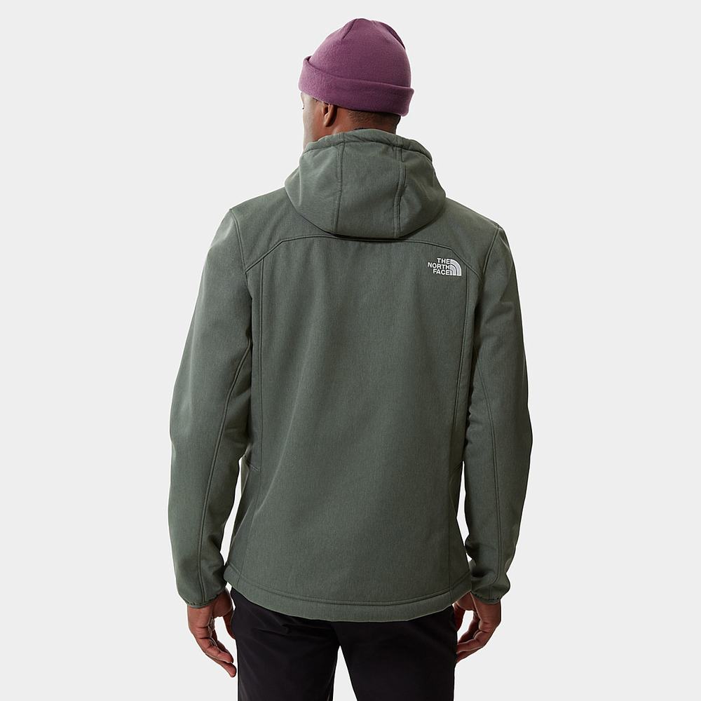 Softshellová Bunda The North Face Quest S Kapucňou Softshell Panske Svetlo Zelene | VTM-856307