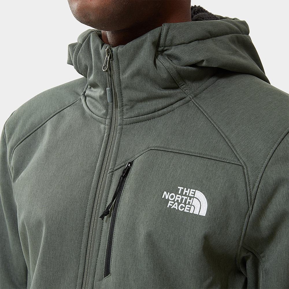 Softshellová Bunda The North Face Quest S Kapucňou Softshell Panske Svetlo Zelene | VTM-856307