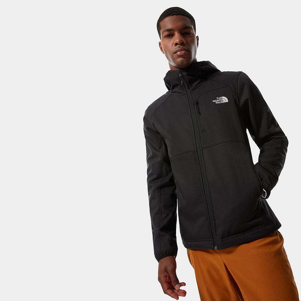 Softshellová Bunda The North Face Quest S Kapucňou Softshell Panske Čierne | WFV-685409