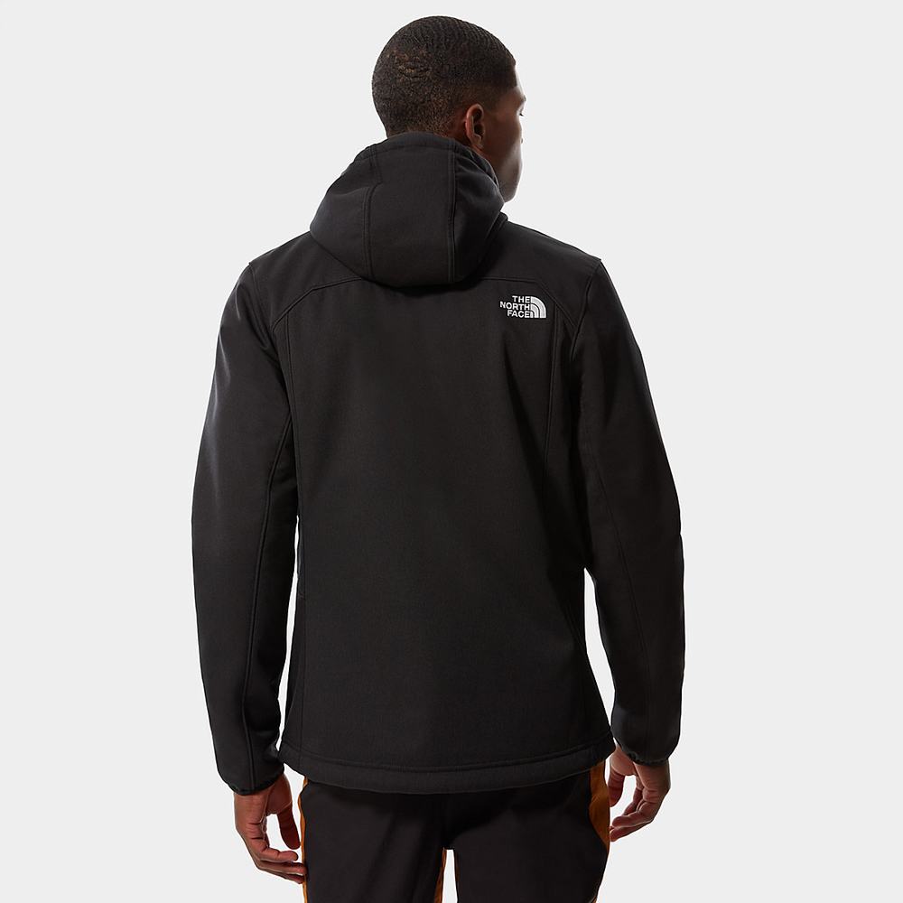 Softshellová Bunda The North Face Quest S Kapucňou Softshell Panske Čierne | WFV-685409