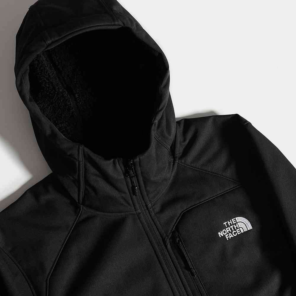 Softshellová Bunda The North Face Quest S Kapucňou Softshell Panske Čierne | WFV-685409