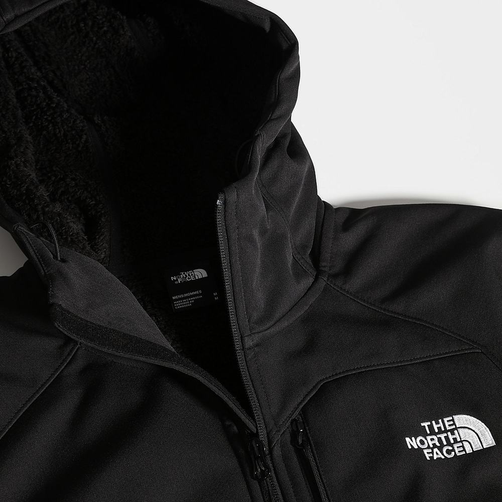 Softshellová Bunda The North Face Quest S Kapucňou Softshell Panske Čierne | WFV-685409