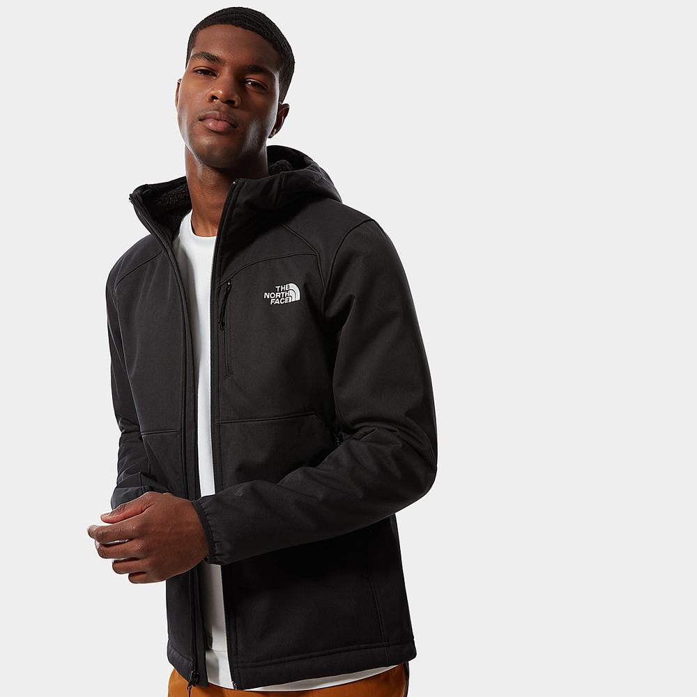 Softshellová Bunda The North Face Quest S Kapucňou Softshell Panske Čierne | WFV-685409
