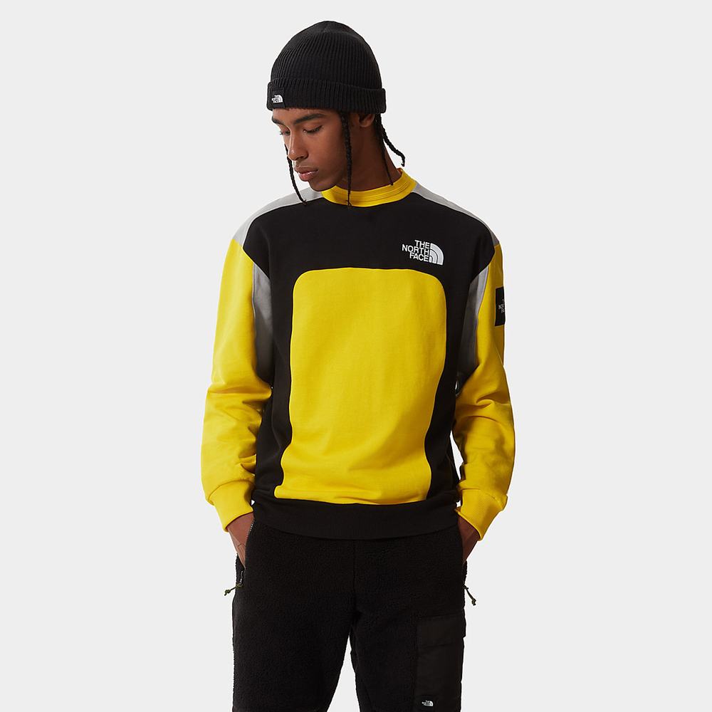 Svetre The North Face MTN ARCHIVES CUT & SEW Panske Svetlo Žlté | JMV-980571