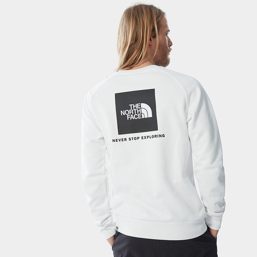 Svetre The North Face Raglan Redbox Panske Biele | BEG-184209