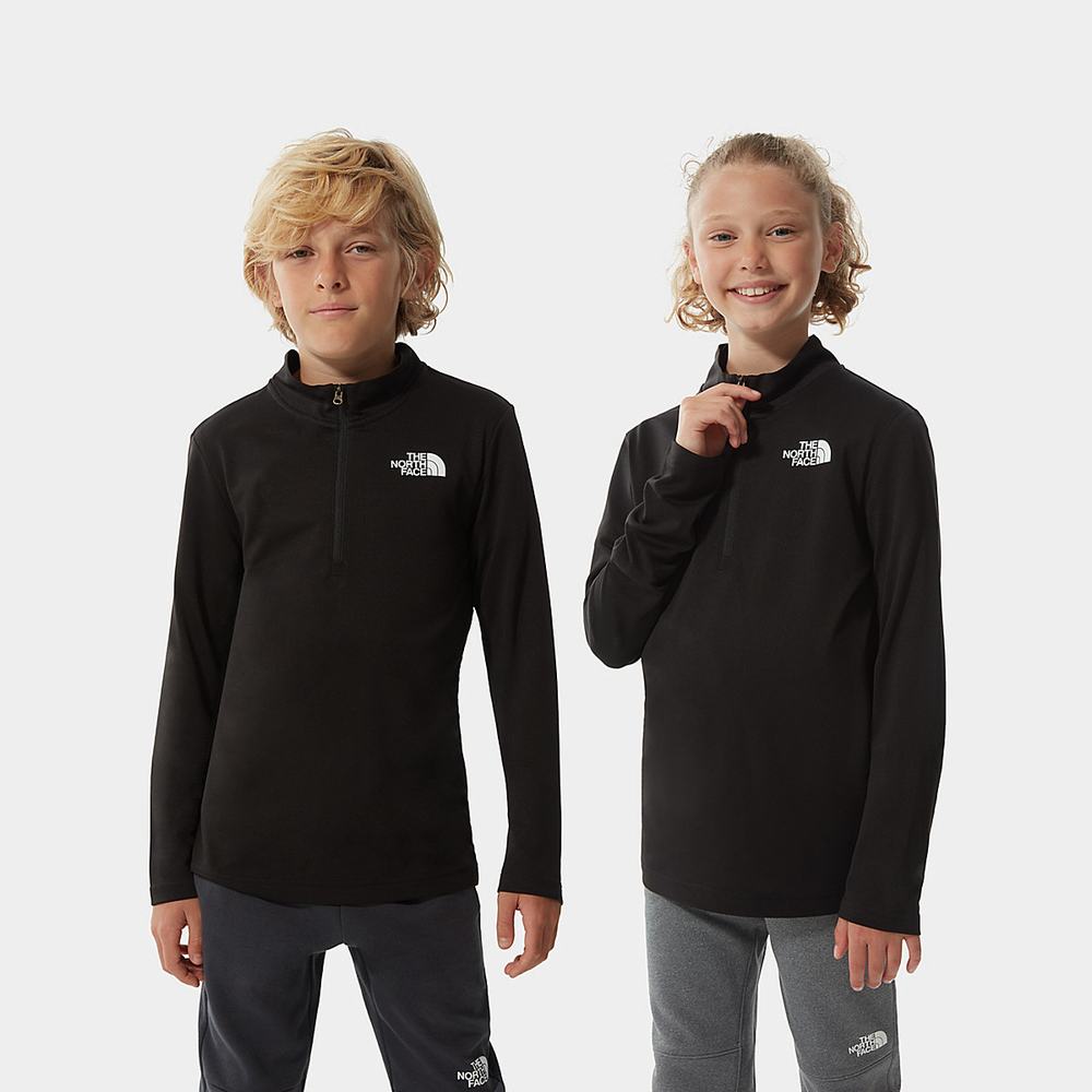 Svetre The North Face Reactor Thermal Quarter-Zip Chlapcenske Čierne | DLB-716248