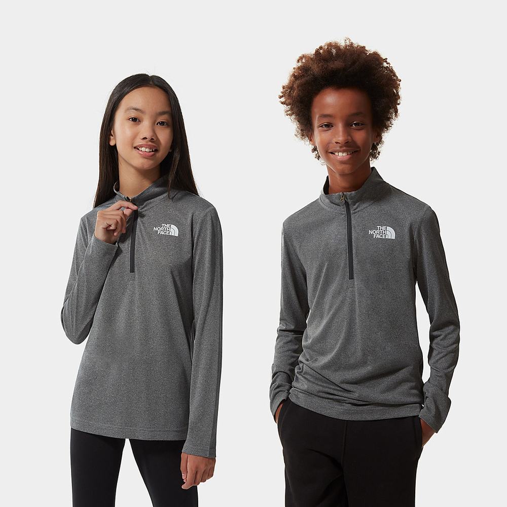 Svetre The North Face Reactor Thermal Quarter-Zip Dievcenske Siva | XZS-698032