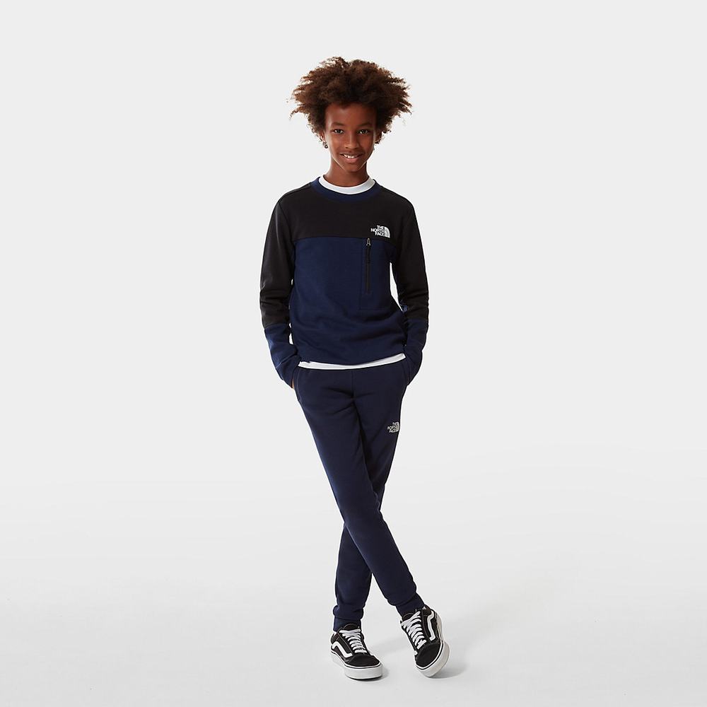 Svetre The North Face SLACKER Chlapcenske Námornícka Modrá Čierne | CEL-832741