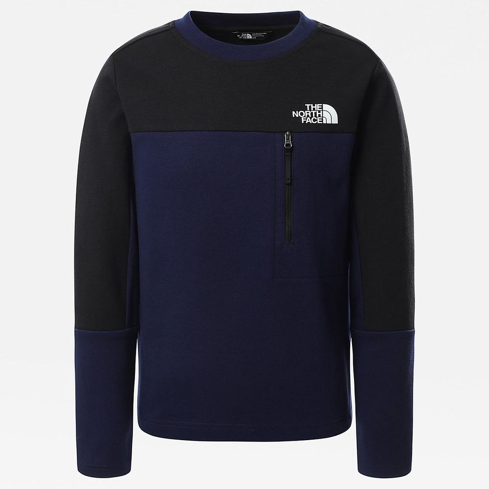 Svetre The North Face SLACKER Chlapcenske Námornícka Modrá Čierne | CEL-832741