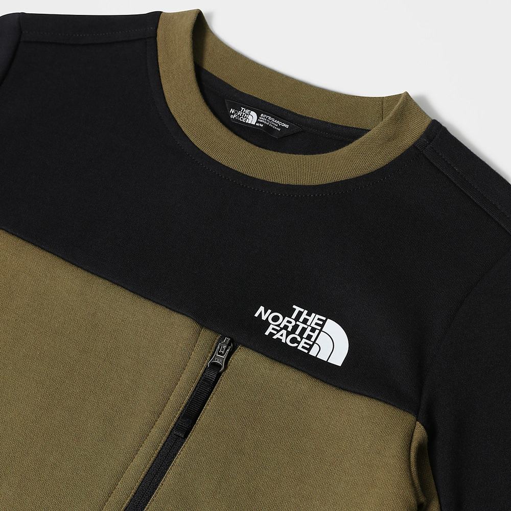 Svetre The North Face SLACKER Chlapcenske Olivovo Zelená Zelene Čierne | SJR-314705