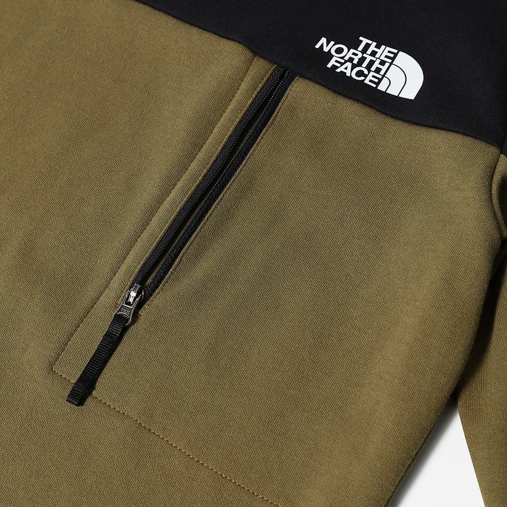 Svetre The North Face SLACKER Chlapcenske Olivovo Zelená Zelene Čierne | SJR-314705