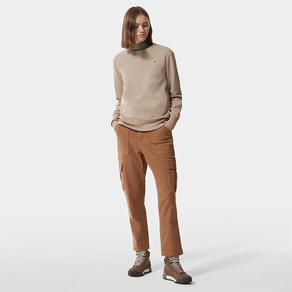 Svetre The North Face Scrap Grafika Damske Svetlo Hnede | SYX-527891