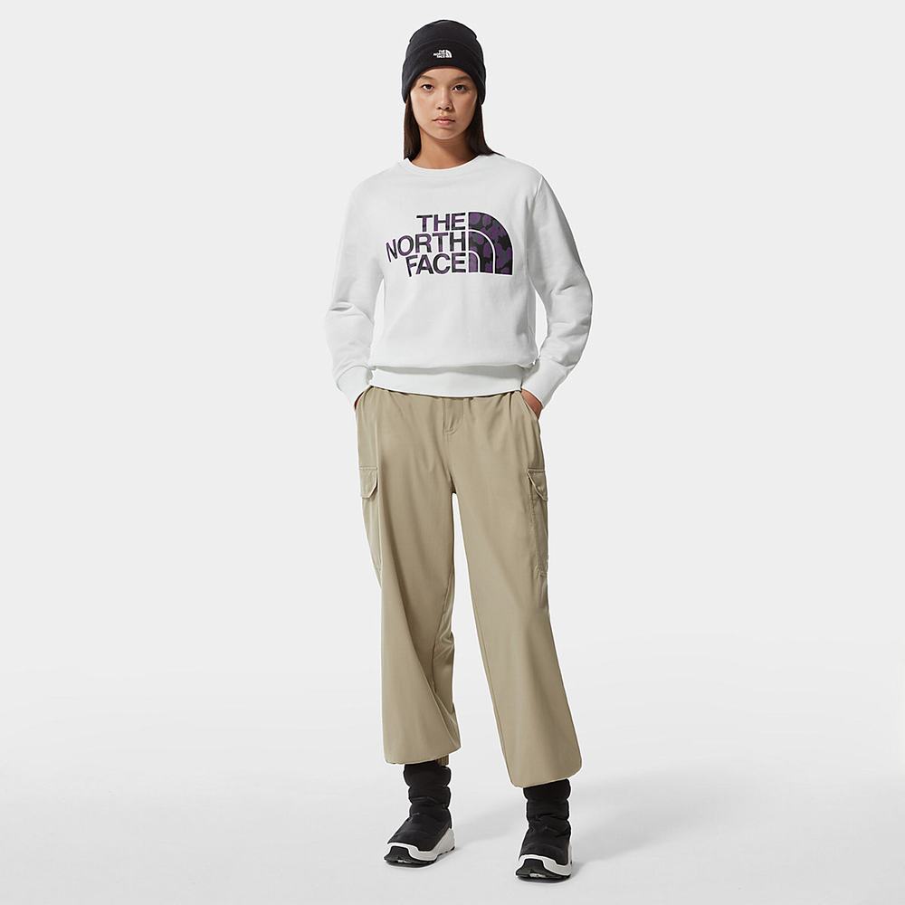Svetre The North Face Standard Damske Biele Nachový Leopardie | ABO-309174