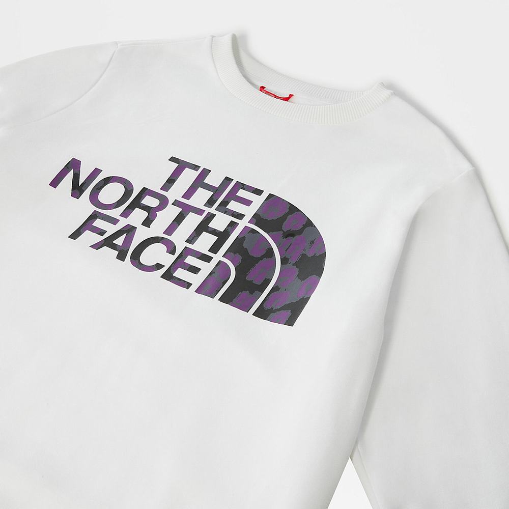Svetre The North Face Standard Damske Biele Nachový Leopardie | ABO-309174