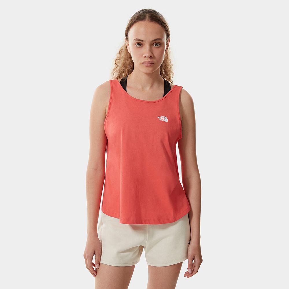 Tielko The North Face Distorted Logo Damske Hnede Koralove | BWX-813640