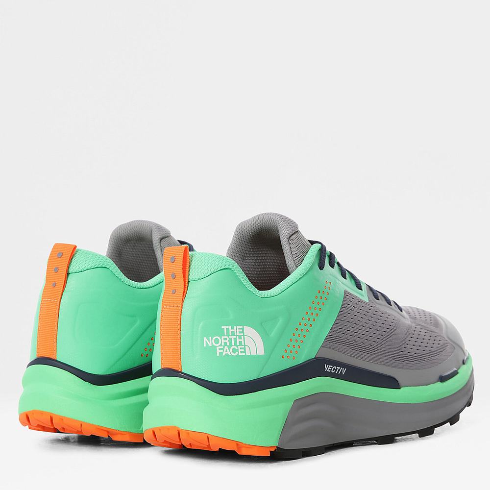 Trailove Bezecke Tenisky The North Face VECTIV ENDURIS Panske Siva Zelene | CKO-301975