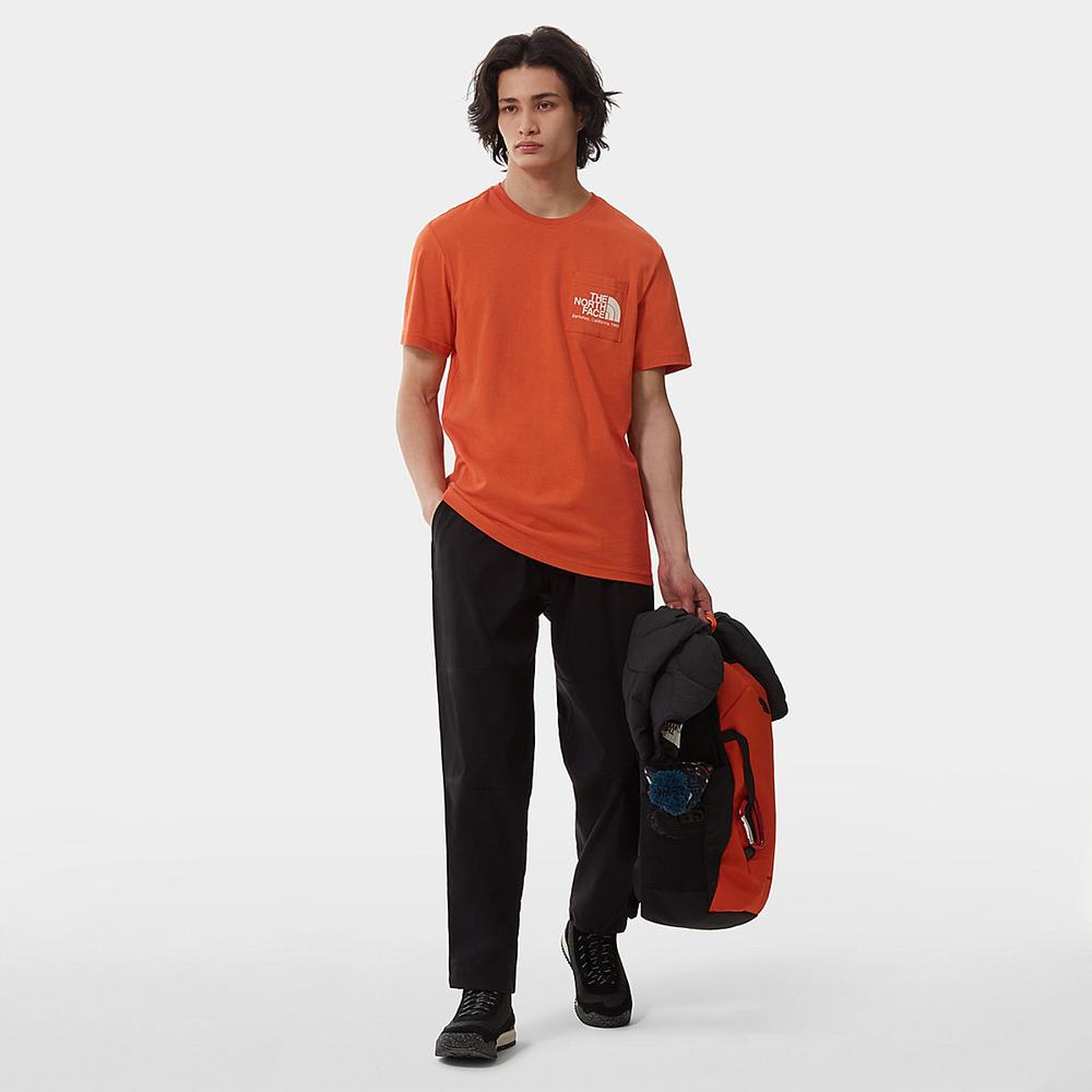 Tricko The North Face Berkeley California Pocket Panske Oranžové | FHJ-324590