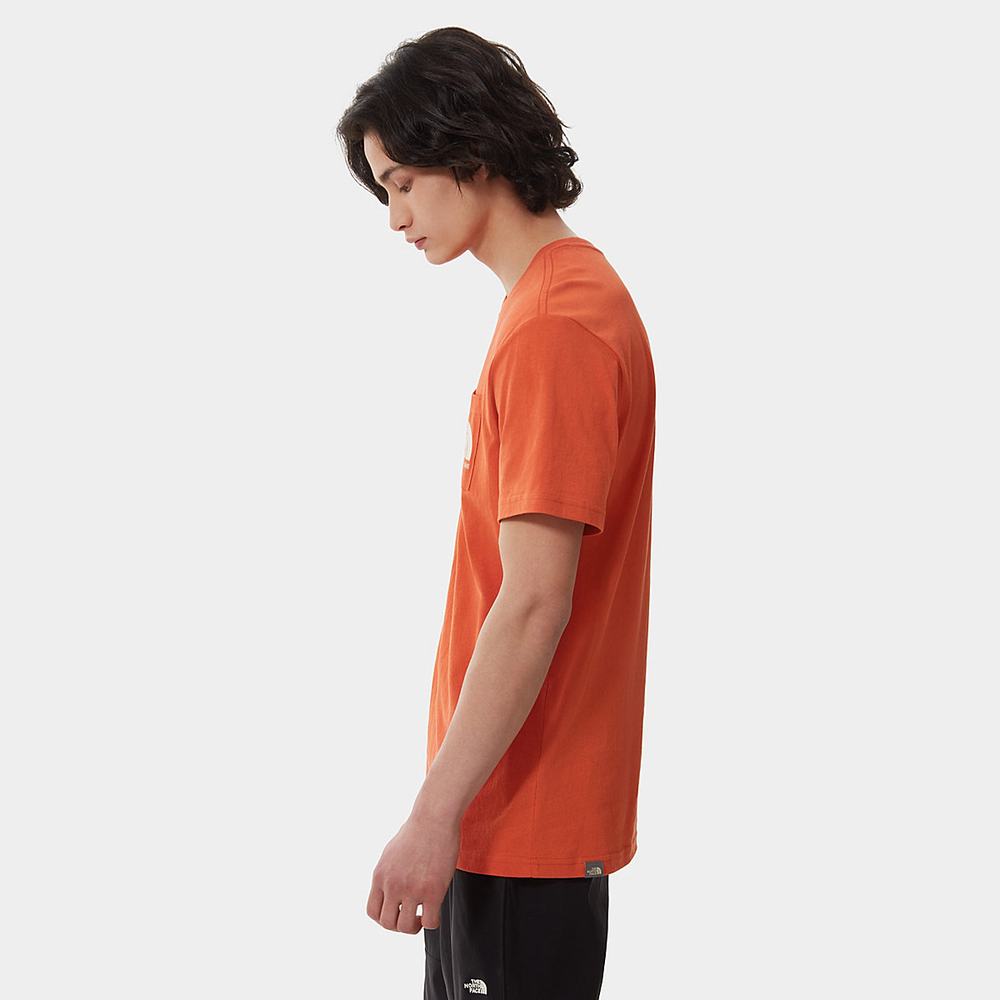 Tricko The North Face Berkeley California Pocket Panske Oranžové | FHJ-324590